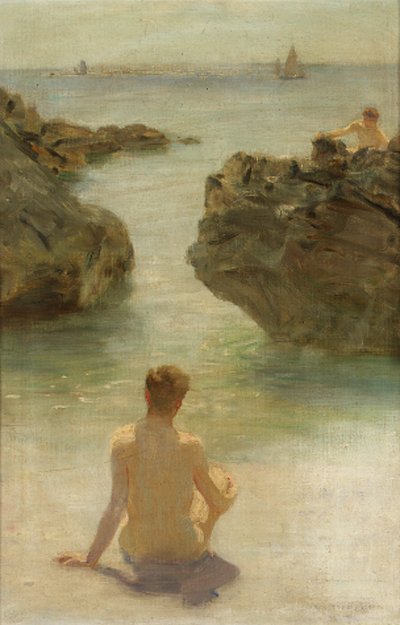 Boy on a Beach by Henry Scott Tuke